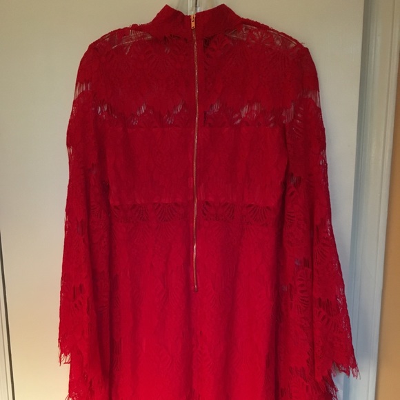 Minkpink Drama Queen Red Lace Dress - Picture 5 of 6
